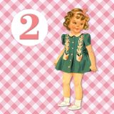 Card - Vintage Dolls - 140mm x 140mm