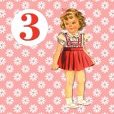 Card - Vintage Dolls - 140mm x 140mm