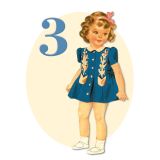 Card - Vintage Dolls - 140mm x 140mm