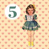 Card - Vintage Dolls - 140mm x 140mm