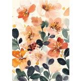 Card - Peach Flowers & Leaves by Inga Buividavice