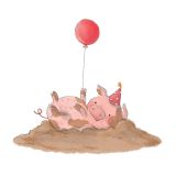 Card - Party Pig S by Jedda Robbard