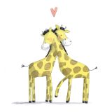 Card - Hugging Giraffes S by Jedda Robbard