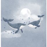 Card - Two Whales & Moon S by Jedda Robbard