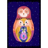 Card - Babushka Owls by Kenzie Kae