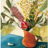 Card - Native Blooms In Orange Vase by Kate Quinn