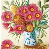 Card - Eucalyptus & Bottle Brush In A Vase by Kate Quinn