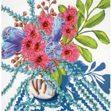 Card - Native Blooms In A Clear Vase by Kate Quinn