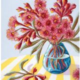Card - Pink Gum Blossoms In A Vase by Kate Quinn