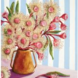 Card - Gum Blossoms In An Orange Vase by Kate Quinn