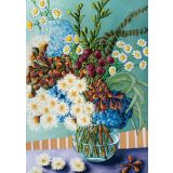 Card - Native & Hydrangeas In Clear Vase by Kate Quinn