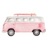 Card - Pink Kombi Van by Sailah Lane