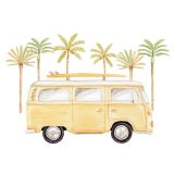 Card - Yellow Kombi Van by Sailah Lane