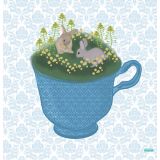 Card - Bunnies In A Cup by Little Bear