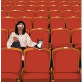 Card - Girl & Cat at the Cinemas by Alissa Levy
