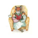 Card - Mother Fox Reading by Michelle Pleasance