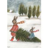 Card - Christmas Tree Shopping by Michelle Pleasance