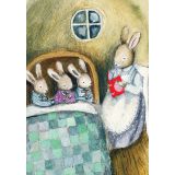Card - Bunny Reading Bedtime Stories by Michelle Pleasance