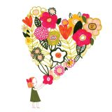 Card - Floral Heart by Prue Pittock
