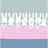 Card - Bunnies Supper by Prue Pittock