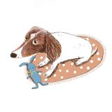 Card - Dog & Toy by Prue Pittock