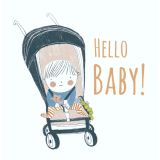 Card - Hello Baby S by Prue Pittock