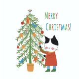 Card - Merry Christmas S by Prue Pittock