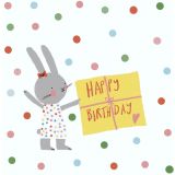 Card - Happy Birthday Bunny S by Prue Pittock