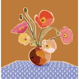 Card - Poppies In a Brown Vase S by Robyn Hammond