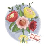 Card - Happy Birthday Flowers by Ruth Mary Smith