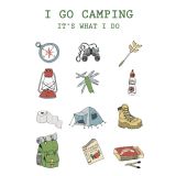Card - I Go Camping by Ruth Waters