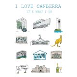 Card - I Love Canberra by Ruth Waters