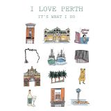 Card - I Love Perth by Ruth Waters