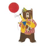 Card - Bear & Red Balloon by Ruth Waters