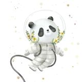 Card - Panda Astronaut by Sannadorable 