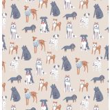 Card - Dogs On Beige by Sara Maese