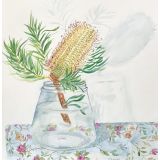 Card - Bottlebrush in a Clear Vase by Shaney Hyde