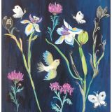 Card - Bird, Flowers & Butterflies by Shaney Hyde