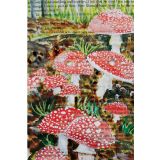 Card - Red Mushrooms by Shaney Hyde