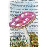 Card - Bird on a Pink Mushroom by Shaney Hyde