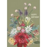 Card - Happy Birthday Native Flowers by Daniela Glassop