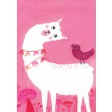Card - Llama & Bird by Subhashini Narayanan