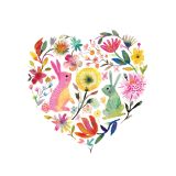 Card - Heart Full Of Bunnies & Blooms by Subhashini Narayanan