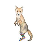 Card - Walking Fox In Socks by Tog & Pini