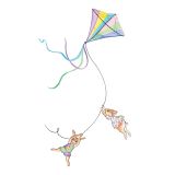 Card - Bunnies Holding A Flying Kite by Tog & Pini