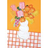 Card - Pink, Yellow & Orange Native Blooms in a Vase by Alex Mason