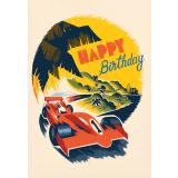 Card - Happy Birthday, Racecar by Chrisillo