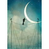 Card - Man Holding Moon by Catrin Welz-Stein