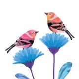 Card - Pink & Black Birds by Deb Hudson