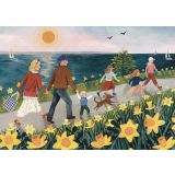Card - Daffodil Garden Walk by Elisabeth Dorrian
